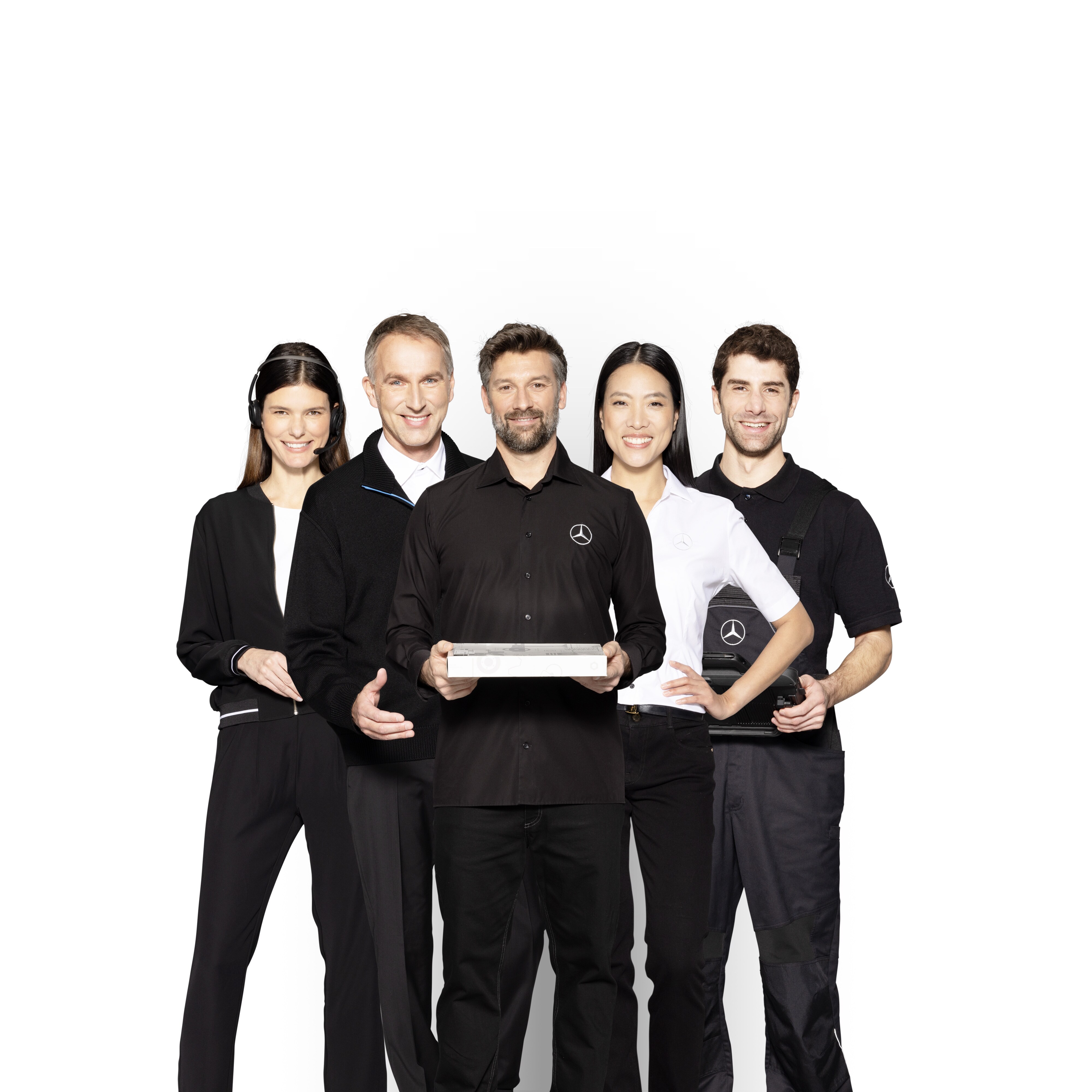 Mercedes-Benz | Serviços para veículos comerciais ligeiros Cinco testemunhos Mercedes-Benz que simbolizam os serviços para veículos comerciais ligeiros Mercedes-Benz